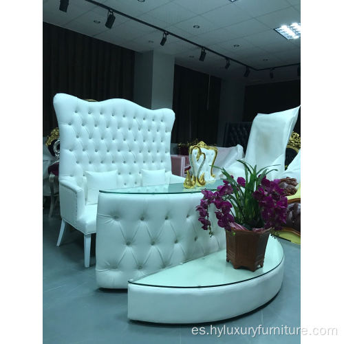 Venta al por mayor Silla de doble trono con respaldo alto para bodas